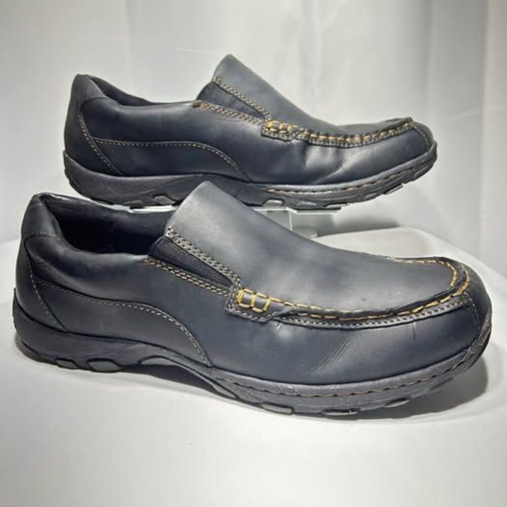Men’s b.o.c. Hutch Leather Slip On Loafers Black Size 10